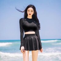 đồ bơi 2 mảnh tay dài chân váy siêu xinh Sỉ ib