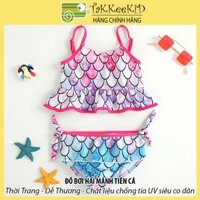 Đồ Bơi Bé Gái, Bikini Hai Mảnh Họa Tiết Tiên Cá Bé Gái Thời Trang Phong Cách