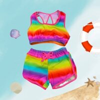 Đồ bơi bé gái PN KIDS - bộ bikini quần đùi poly cho bé 1 tuổi đến 9 tuổi size đại 28kg