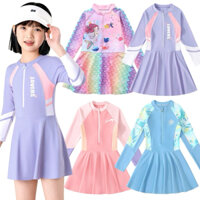 Đồ bơi bé gái tay dài chân váy