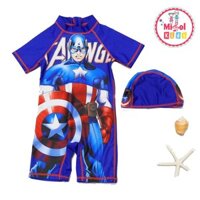 Đồ bơi bé trai đồ bơi cho bé trai siêu nhân Đội trưởng Mỹ American Captain không thấm nước 1-8T - Misolkids by huong274