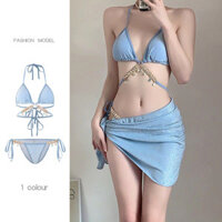 Đồ bơi bikini ba mảnh, dây chuyền nàng tiên cá, đồ bơi hai mảnh, kỳ nghỉ bãi biển, đồ bơi sexy