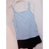 Đồ Bơi Bộ Nữ Người Lớn-Bộ Quần Đùi Áo 2 Dây Kèm Áo Khoác- Nhập Khẩu Hàn Quốc