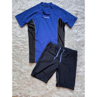 Đồ bơi cao cấp giá rẻ xanh dương , quần lửng 2 lớp  Hiro sport chất vải co giản, ko giữ nước, chống nắng, giữ nhiệt