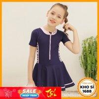 Đồ bơi cho bé gái size lớn quần áo tắm trẻ em có bigsize áo có sẵn đệm ngực an toàn kín đáo E429
