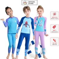 Đồ Bơi Dài Tay Dài Chân Cho Bé Gái Chất Liệu Giữ Nhiệt Tốt, Nhanh Khô
