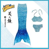 Đồ bơi đuôi cá cho trẻ em, bộ đồ bơi hai mảnh cho bé gái, bikini mùa hè tươi mới