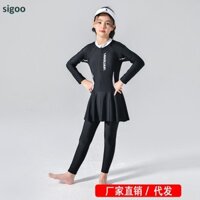 [Đồ bơi] Hàng có sẵn Đồ bơi trẻ em Bé gái Váy một mảnh cho trẻ em lớn Đồ bơi giữ nhiệt Bé gái khô nhanh chuyên nghiệp