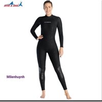Đồ bơi lặn biển chuyên nghiệp cho nữ dày 1.5mm D130231F chất cao su neoprene  hiệu Dive & Sail đen