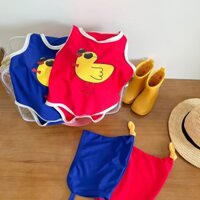 Đồ Bơi Liền Thân Sát Nách + Mũ In Hình Con Vịt Cho Bé