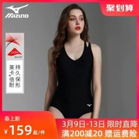 Đồ bơi Mizuno nữ kiểu váy một mảnh ôm vừa vặn áo tắm che bụng chống nắng và chống clo 2023 đồ bơi mới đồ bơi dài cho nữ đồ bơi nữ tay dài quần lửng