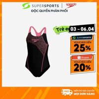Đồ Bơi Một Mảnh Bé Gái Speedo Medley Logo Medalist - Đen  - 8-1345816859