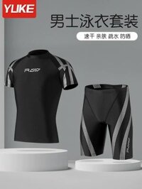 đồ bơi nam có áo Đồ bơi nam chuyên nghiệp năm điểm chống xấu hổ quần bơi cỡ lớn thiết bị chống nắng suối nước nóng hàng đầu bộ đồ bơi nam áo bơi speedo nam đồ bơi dài tay nam