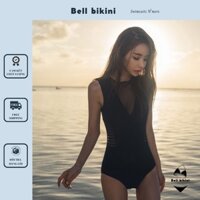 Đồ Bơi Nữ 1 Mảnh Che Bụng Liền Thân Cổ V Sexy - Bikini Liền Thân Ren Gợi Cảm Chất Liệu Cao Cấp - Bell Bikini - B008