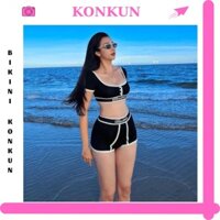 Đồ bơi nữ 2 mảnh bikini đi biển kín đáo Badblood du lịch sang chảnh KONKUN MS119