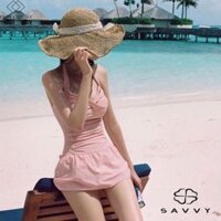 Đồ Bơi Nữ Áo Tắm Một Mảnh Che Bụng, Bikini Liền Thân Váy Bèo SAVVY SHOP ་