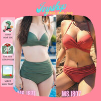 ĐỒ BƠI NỮ Bikini 2 mảnh đi biển THANH LÝ XẢ KHO cao cấp  gồm áo có đệm và quần cạp cao - Ivyshop - Ms.1807 Ms.1831