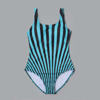 đồ bơi nữ dễ thương tankini 8818 Áo tắm thể thao nữ ngoại thương Áo tắm tập luyện một mảnh dây người lớn sọc đơn giản Áo tắm hở lưng thon gọn