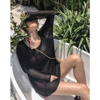 Đồ bơi nữ đi biễn áo trễ vai form siêu rộng sành điệu nhiều màu