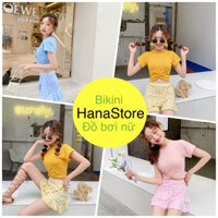 Đồ bơi nữ học sinh, set bikini 2 mảnh kín đáo quần váy, kiểu dáng nữ sinh phom nhỏ, màu sắc trẻ trung