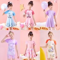 Đồ Bơi Trẻ Em Bé Gái Mùa Hè Hellokitty Một Mảnh Công Chúa Đồ Bơi Bé Gái Dễ Thương Bơi-Jingpu 007-0218