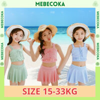 Đồ bơi trẻ em ,Bộ đồ bơi kẻ caro cao cấp chất LYCRA Hàn,siêu dễ thương cho bé gái