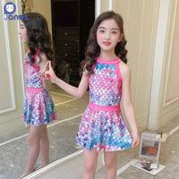 Đồ bơi trẻ em Planet, đồ bơi xẻ tà trẻ em cỡ trung và lớn dành cho bé gái, đồ bơi nàng tiên cá váy