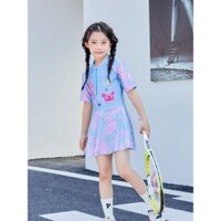 Đồ bơi váy liền cho bé gái từ 12-20kg, váy bơi liền thân họa tiết nàng tiên cá cho bé gái
