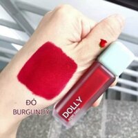 ĐỎ BURGUNDY Son dolly super matte màu Đỏ Burgundy-MÀU HOT