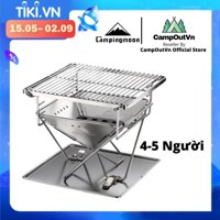 Đồ cắm trại bếp nướng campingmoon cắm trại du lịch dã ngoại bếp than xếp nướng thịt BBQ ngoài trời campout A017 - A017 Xmini-pro