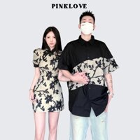 Đồ cặp set couple áo sơmi nam váy sườn xám nữ PINKLOVE phong cách Quảng Châu sang trọng P092