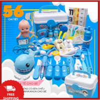Đồ Chơi 56 Món Bác Sĩ Trẻ Em, Gồm Hộp Y Tế Y Tá, Tiêm Ống Nghe Dụng Cụ Cho Bé 2 - 6 Tuổi Trò Chơi Kết Hợp