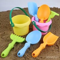 Đồ chơi bãi biển cao su mềm trẻ em Bộ Dụng cụ xúc cát cho bé Xẻng bên bờ biển chơi cát ngoài trời trong nhà