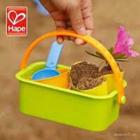 Đồ chơi bãi biển cho trẻ em Hape, bộ đồ chơi cát cho bé, dụng cụ đào cát, bộ kem