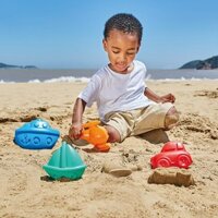 Đồ chơi bãi biển Hape, công cụ vận chuyển, công cụ đào cát cho trẻ em 1-2 tuổi, trò chơi nước cho bé trai và bé gái
