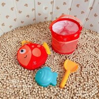 Đồ chơi bãi biển trẻ em Hape chơi cát chơi nước Dụng cụ nạo cát cho bé xẻng Xô gấp tiện dụng