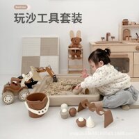Đồ Chơi Bãi Biển Trẻ Em phong cách Hàn Quốc, Dụng Cụ Xe Máy Xúc Bãi Biển, Bộ Xẻng xô xúc cát