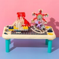 Đồ chơi bàn Lego vòng xoay khổng lồ-Trò chơi giải trí-tăng tư duy logic-montessori-học tập hiệu quả