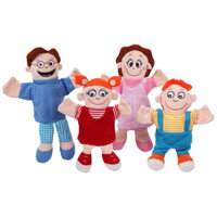 Đồ chơi bằng bông Rối Tay Brain Forest Premium Hand Puppet Family 4-piece Set