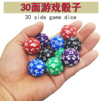 Đồ chơi bảng xúc xắc nhiều mặt, phụ kiện trò chơi COC RPG DnD, xúc xắc nhiều màu sắc, xúc xắc số 30 mặt