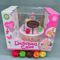 Đồ chơi bánh kem sinh nhật cho bé, có đèn