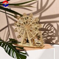 Đồ chơi bánh xe đu quay xoay bằng gỗ RADIANTEDGE, Bánh xe đu quay bằng gỗ 3D có thể xoay được Đồ chơi lắp ráp bánh xe đu quay DIY có thể xoay được 3D Đồ chơi bánh xe đu quay