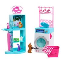 Đồ Chơi Barbie World Spinning Washer Dryer Toy Playset Laundry