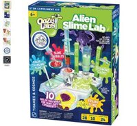 Đồ chơi bé làm nhà khoa học nhí Thames & Kosmos Ooze Labs Alien Slime Lab Science Experiment Kit & Lab Setup 10 Experiments with Slime (Bộ thí nghiệm về Slime của Người ngoài hành tinh)