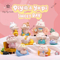 Đồ chơi BLIND BOX HỘP MÙ tượng mô hình heo con, lợn con decor trang trí cute Piyo&Yopi's Sweet Day