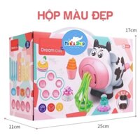 ĐỒ CHƠI BÒ SỮA LÀM MÌ - BÚN BẰNG ĐẤT NẶN DREAM CLAY 19 CHI TIẾT ( đồ chơi heo làm mì )