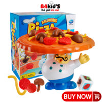 Đồ chơi board game balancing pizaa đầu bếp nướng bánh pizza súc sắc cân bằng B4KIDS