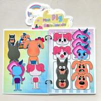 Đồ chơi bóc dán cảnh sát trưởng Labrador mẫu 2 - Búp bê giấy Pighandmade