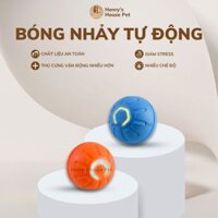 Đồ chơi bóng nhảy thông minh cho chó mèo tương tác tự động có đèn LED Pin sạc tiện lợi