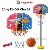 Đồ Chơi Bóng Rổ Cột Hagykidhn Có Điều Chỉnh Độ Cao Tùy Ý Cho Bé Vận Động Tăng Chiều Cao